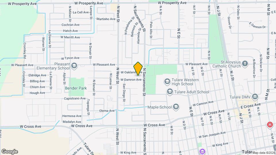 1136 W Damron Ave Map and Location Details