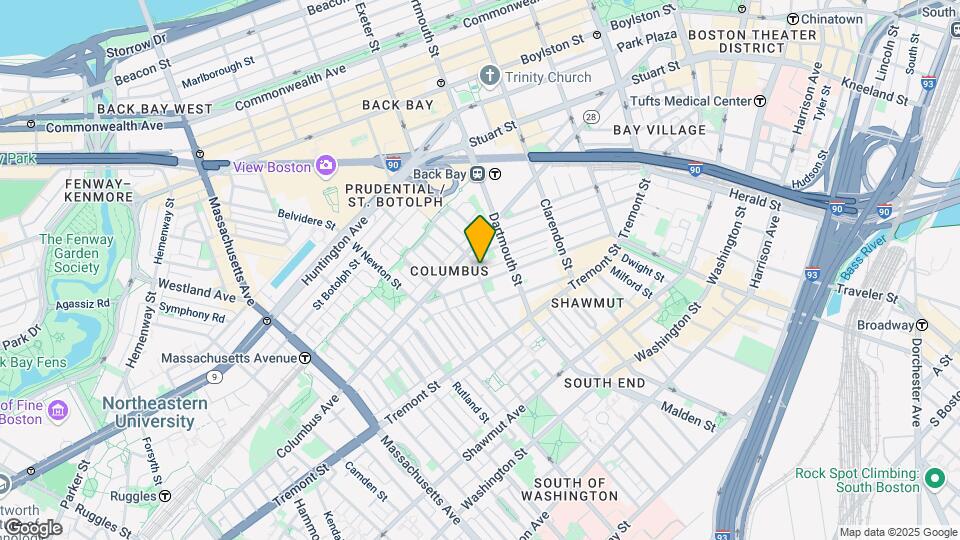 183 W Canton St, Unit 4 Map and Location Details