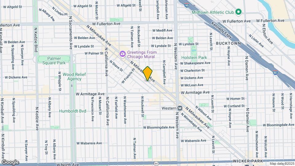 2053 N Bingham St Map and Location Details