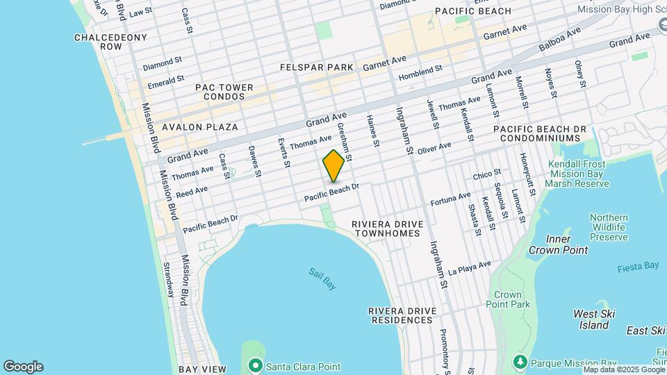 1320-1322 Pacific Beach Dr Mapa y Detalles de la Ubicación
