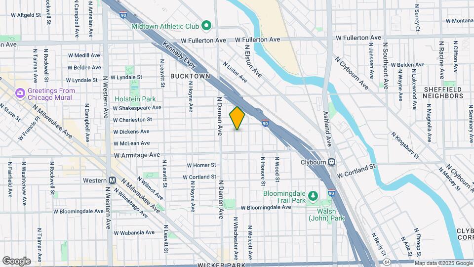 2039 N Winchester Ave Map and Location Details