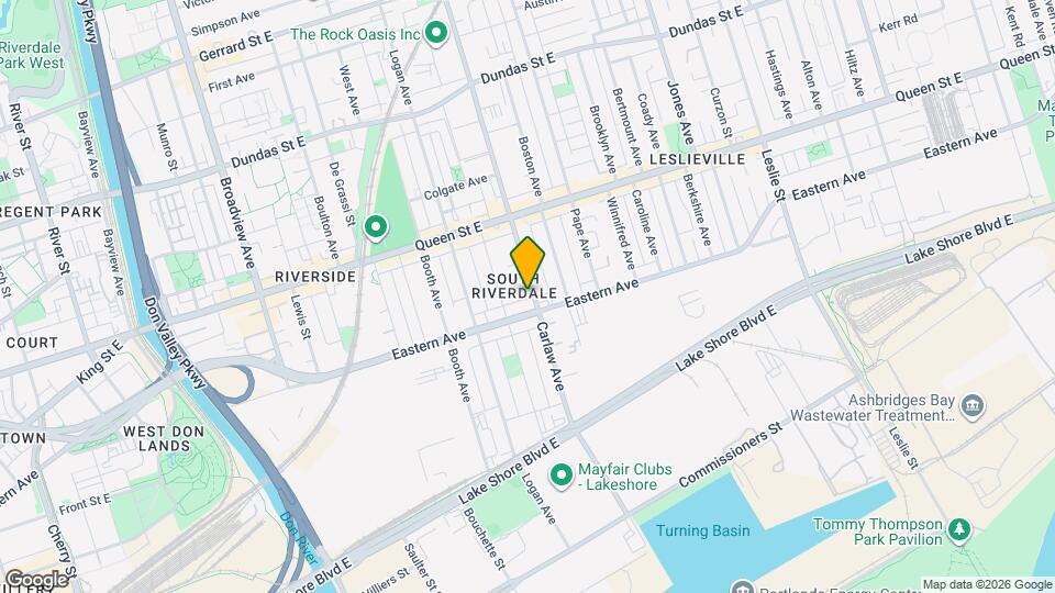 128 Carlaw Ave Map and Location Details