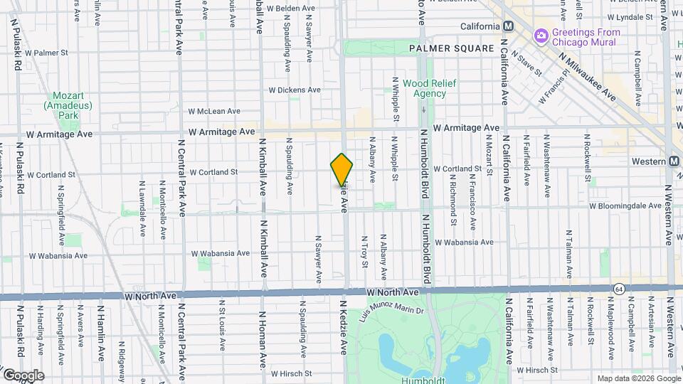 1824 N Kedzie Ave Map and Location Details