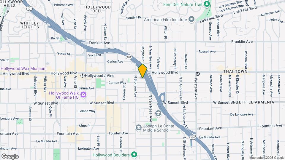 5831 Carlton Way Map and Location Details
