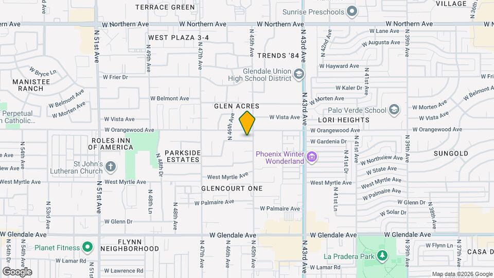 4508 W Gardenia Ave Map and Location Details