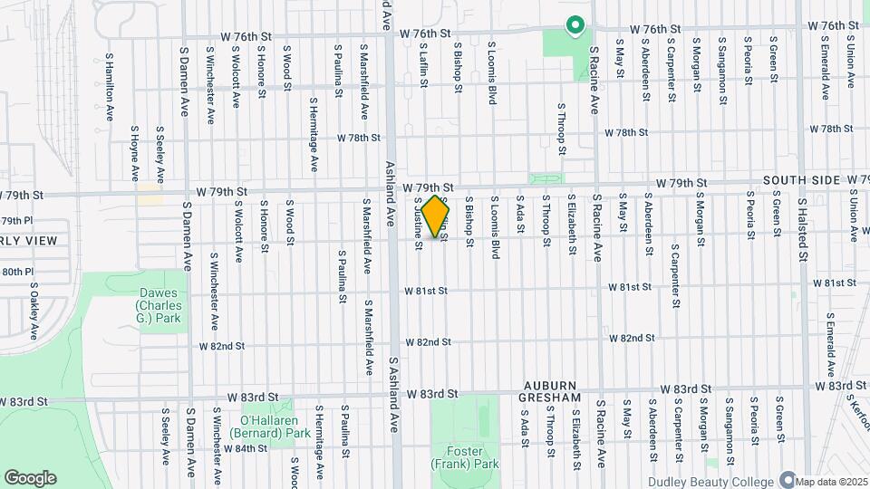 8002 S Laflin St Mapa y Detalles de la Ubicación