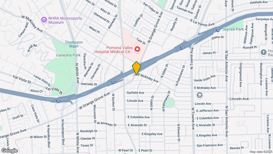1580 N Orange Grove Ave Map and Location Details