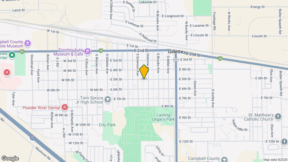 406 E 5th St Map and Location Details