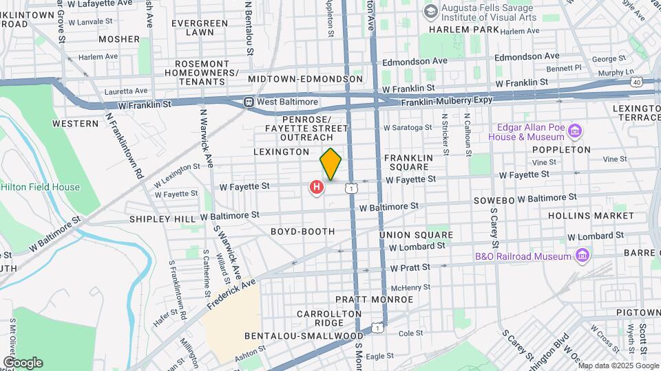 1951 W Fayette St Map and Location Details