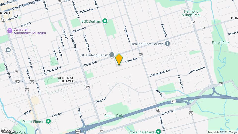 433 Crerar Av Map and Location Details