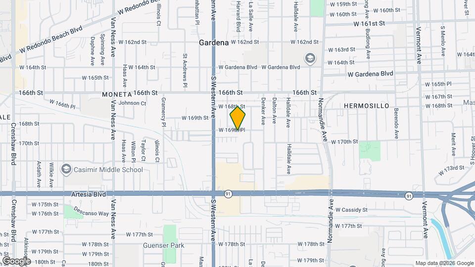 1704 W 169th Pl Map and Location Details