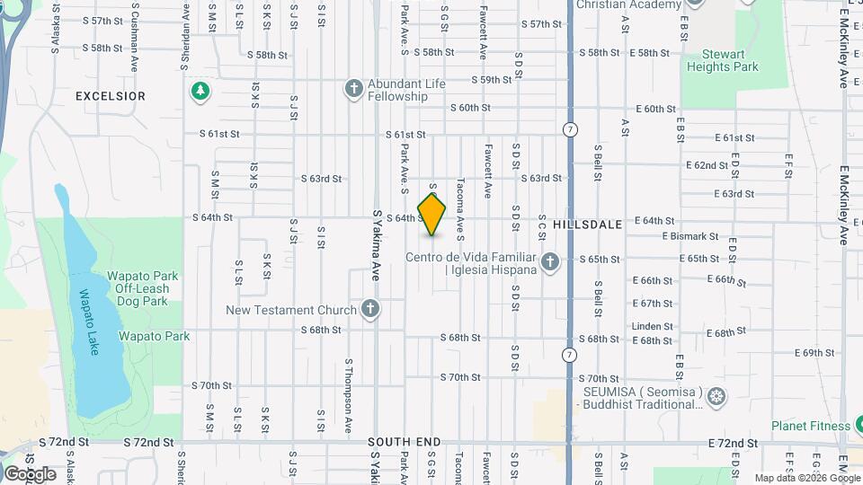 6462 S G St Mapa y Detalles de la Ubicación