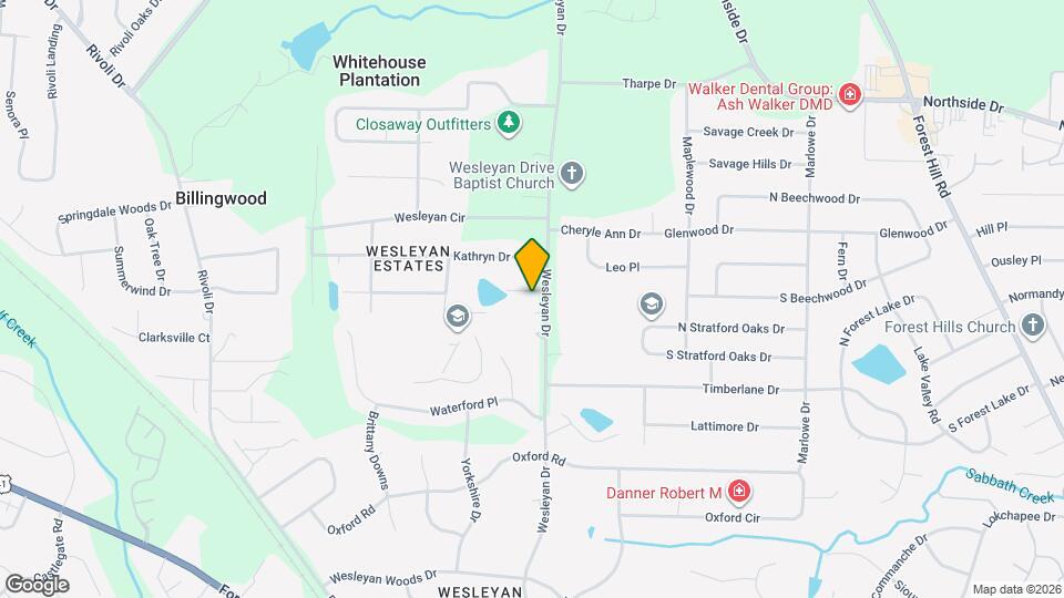 810 Wesleyan Dr Map and Location Details