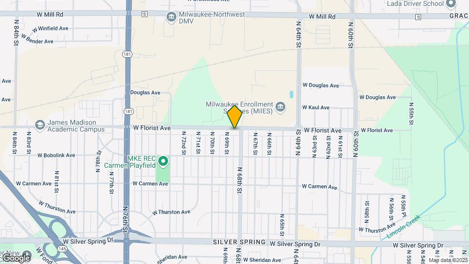 6815 W Florist Ave Map and Location Details