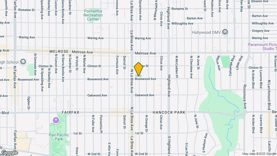 7001 Rosewood Ave Map and Location Details