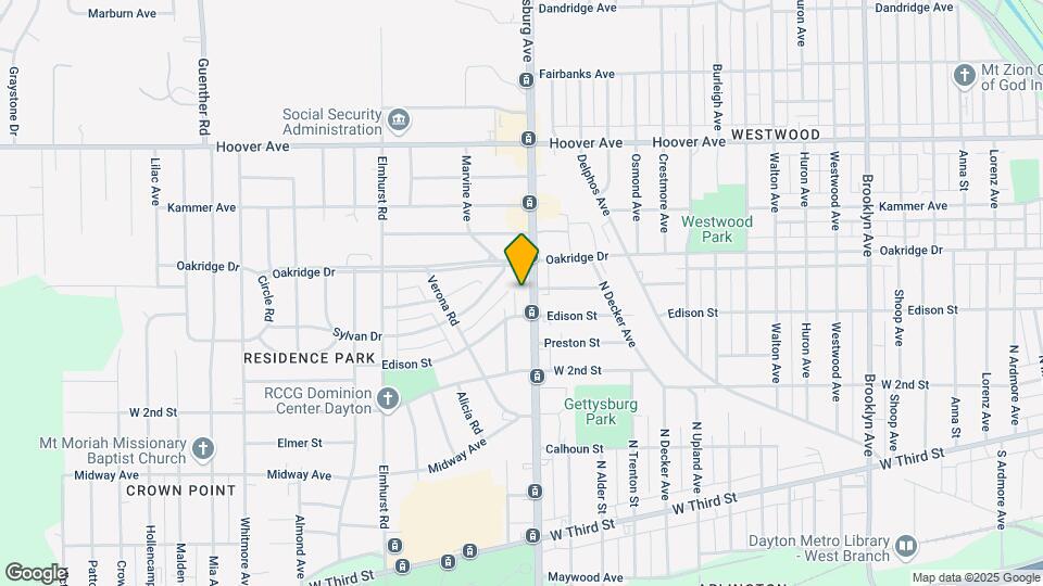 721 N Gettysburg Ave Map and Location Details