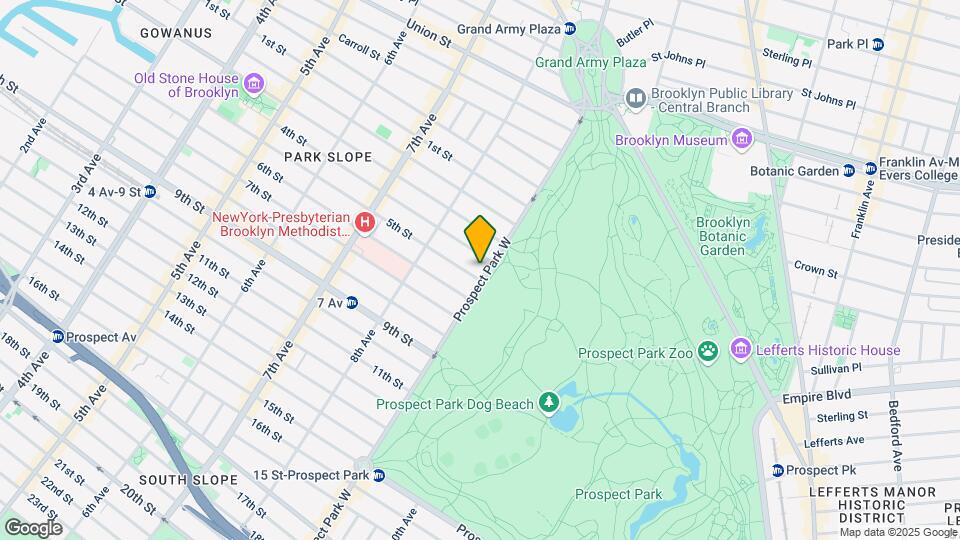 90 Prospect Park W Mapa y Detalles de la Ubicación