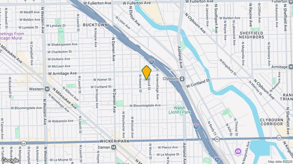 1922 N Wood St Map and Location Details