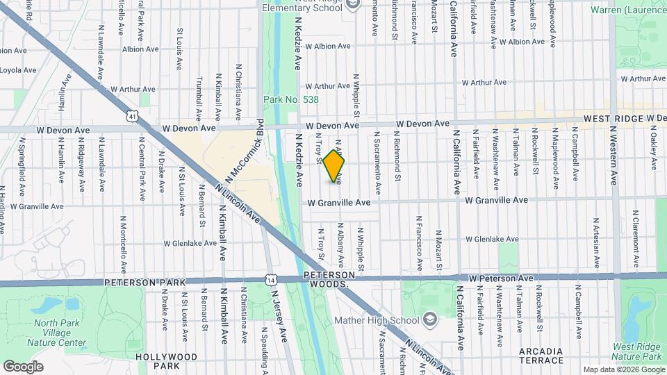 6224 N Albany Ave Map and Location Details