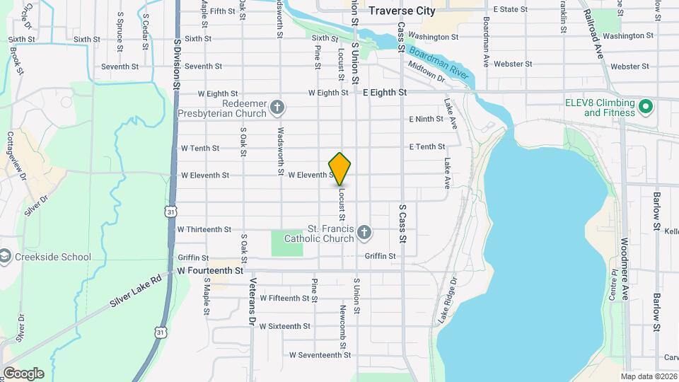 814 Locust St Map and Location Details