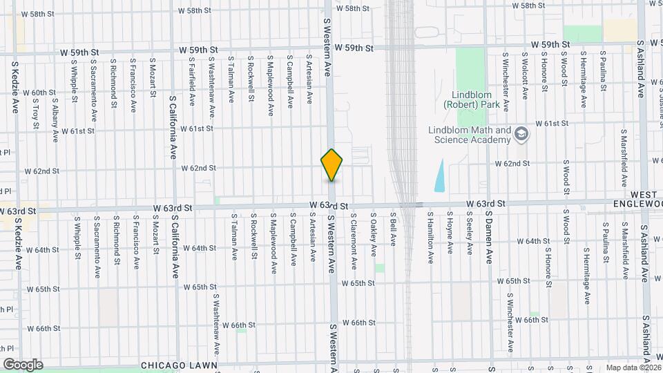 6254 S Western Ave Map and Location Details