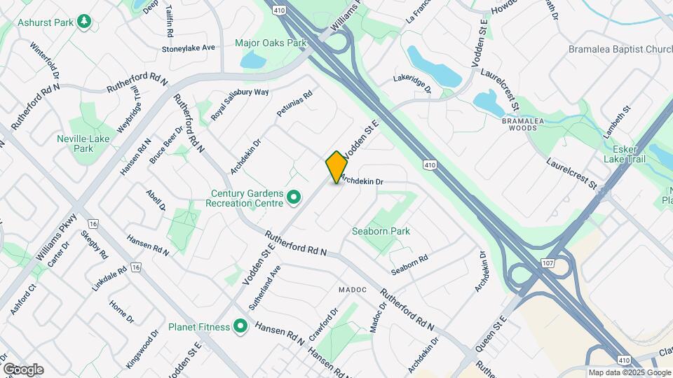121 Carberry Crescent Map and Location Details
