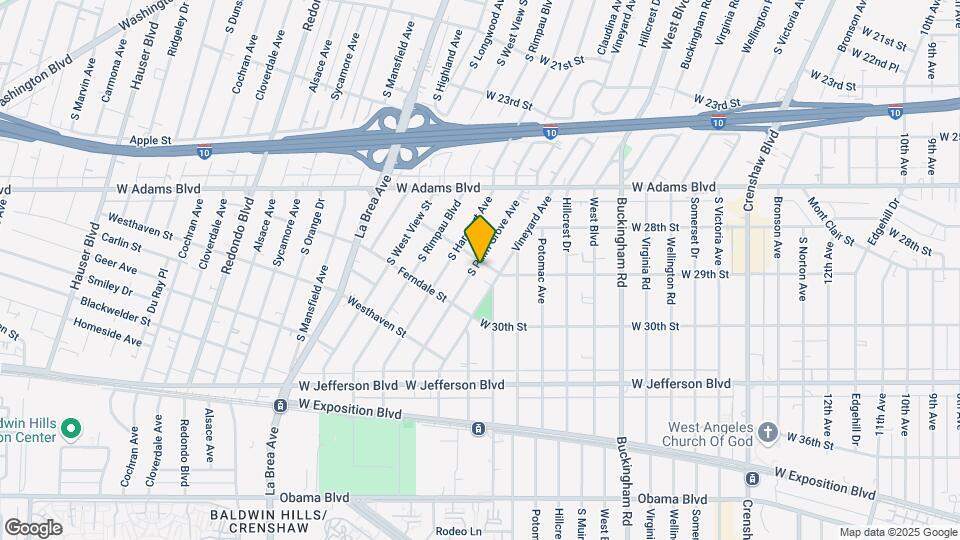 2804 S Palm Grove Ave Map and Location Details