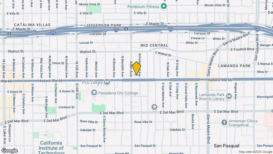 1837 E Colorado Blvd Mapa y Detalles de la Ubicación