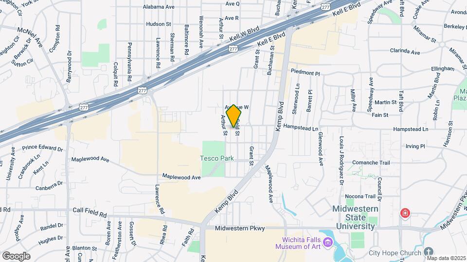 3404 Garfield St Map and Location Details