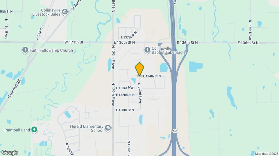 13441 N 132nd E Ave Map and Location Details