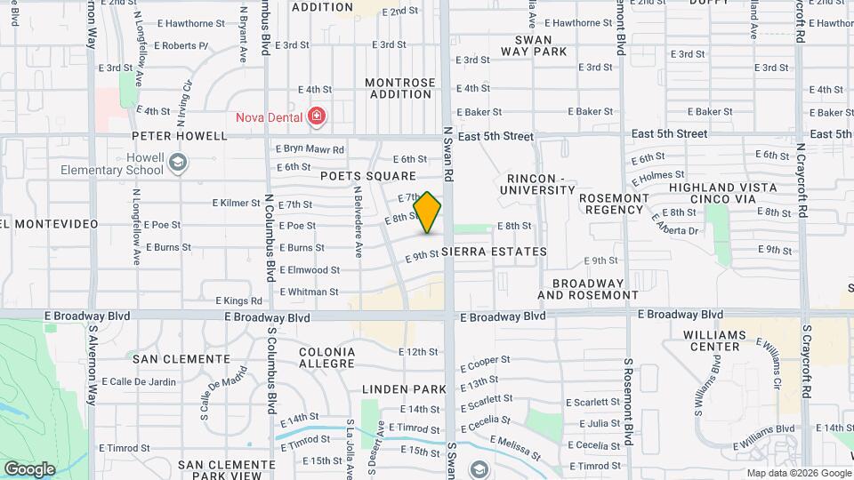 4634 E Burns St Mapa y Detalles de la Ubicación