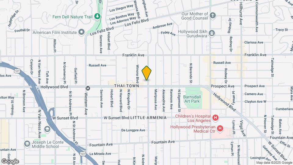 1713 N Normandie Ave Mapa y Detalles de la Ubicación