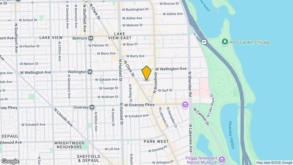630 W Surf St Map and Location Details