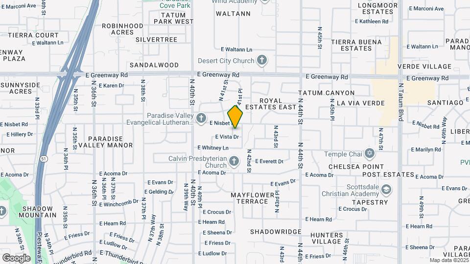 14835 N 41st Pl Map and Location Details