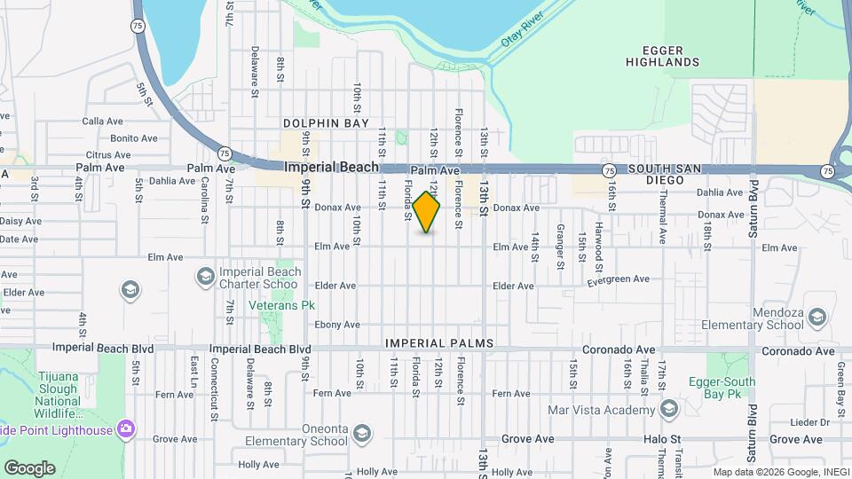 1184-1186 Elm Ave Map and Location Details