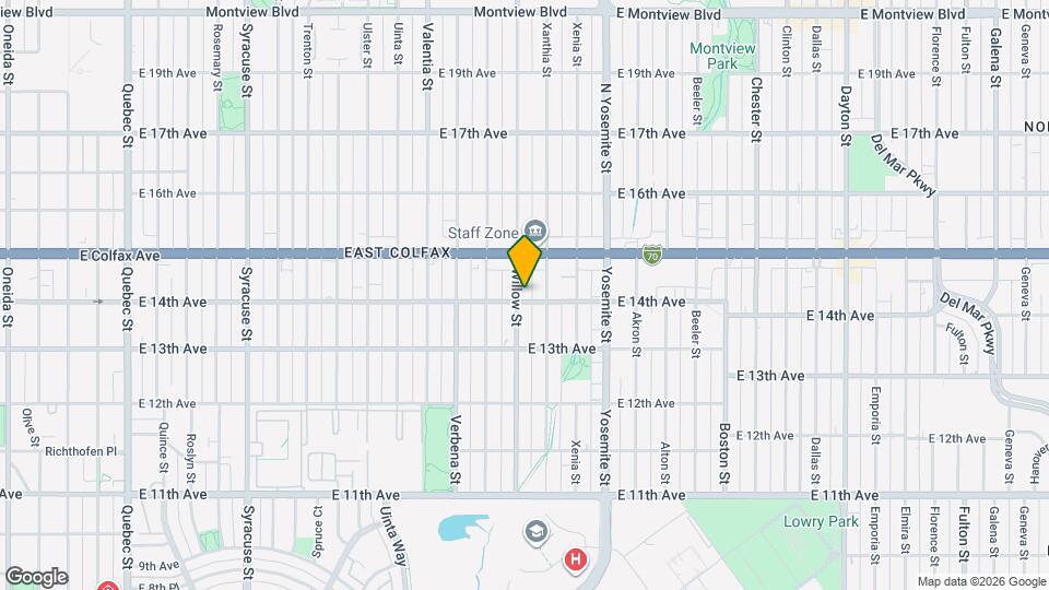 1400 Willow St Map and Location Details