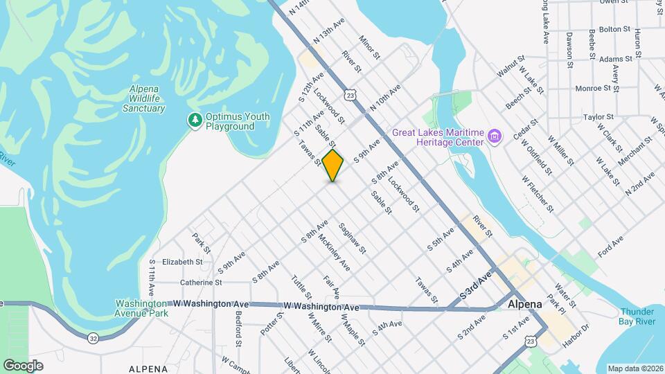 634 Tawas St Map and Location Details