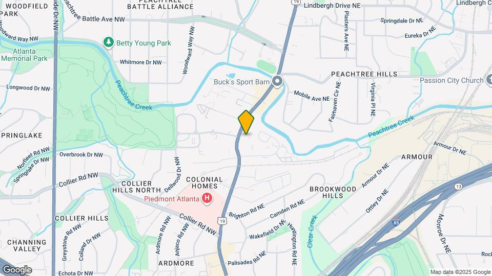2171 Peachtree Rd NE Map and Location Details