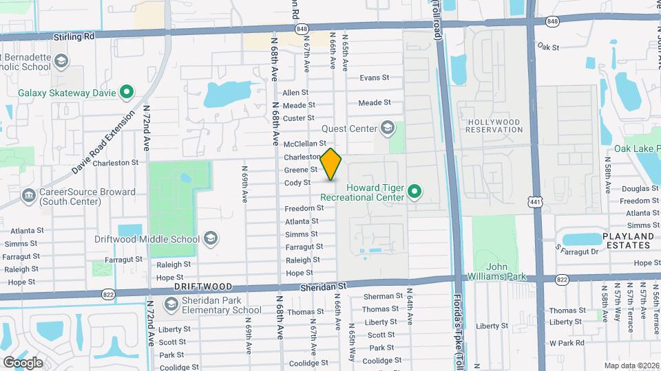 6610 Cody St Map and Location Details