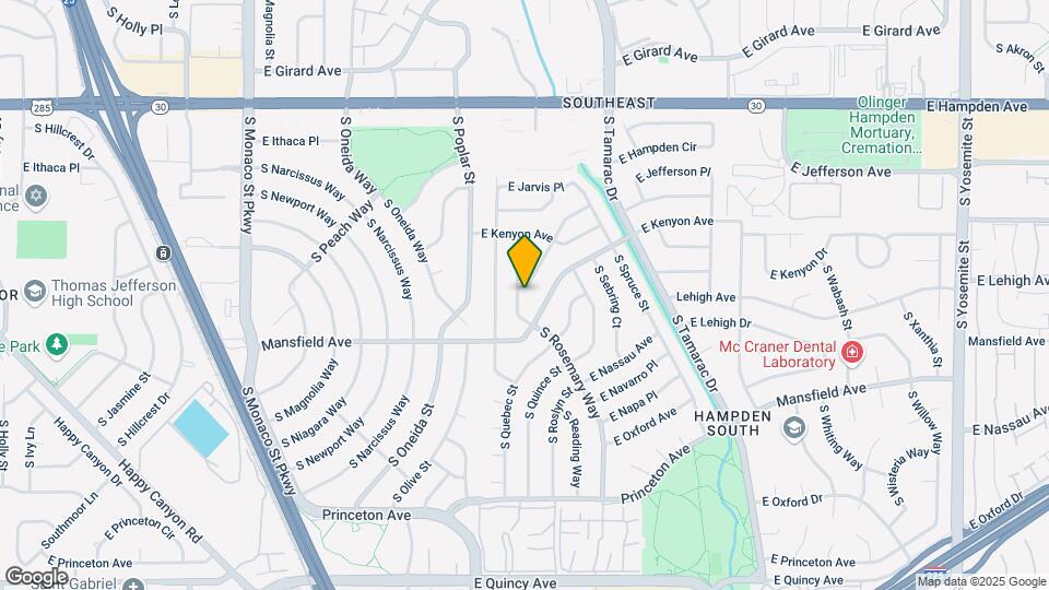 3790 S Roslyn Way Map and Location Details