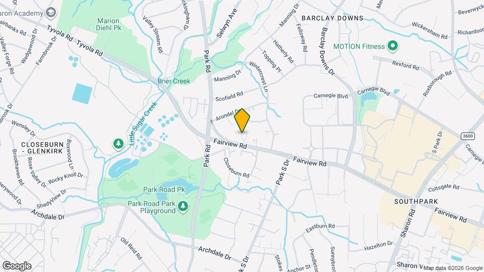 5601 Fairview Rd, Unit 2 Map and Location Details