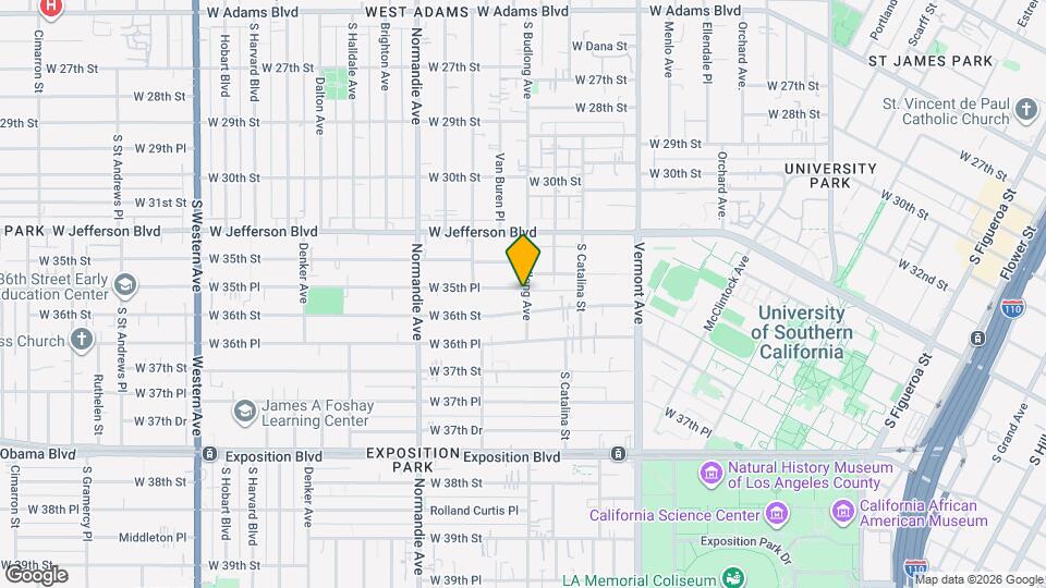 1250 W 35th Pl Map and Location Details