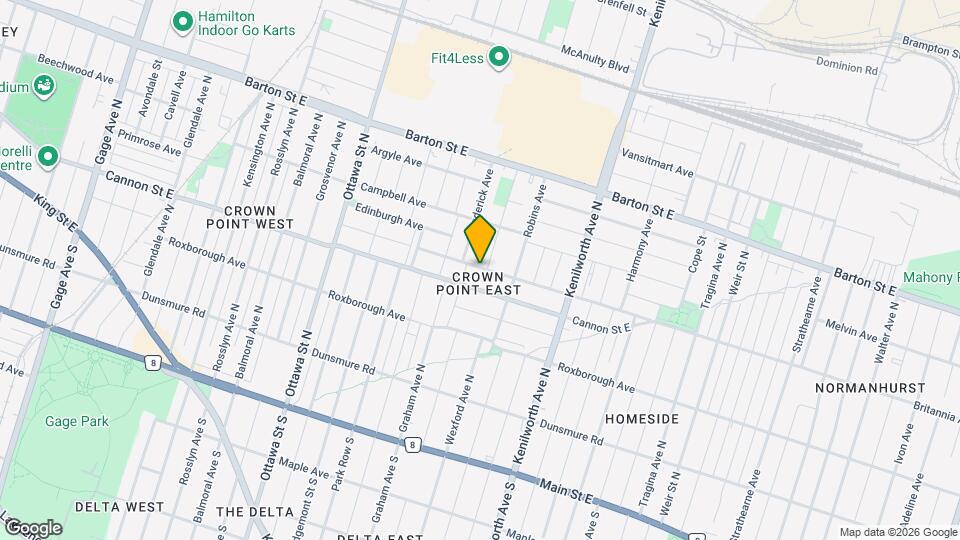 128 Britannia Ave, Unit 1 Map and Location Details