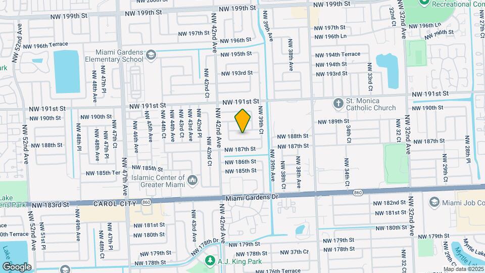 4001 NW 187th Terrace Map and Location Details