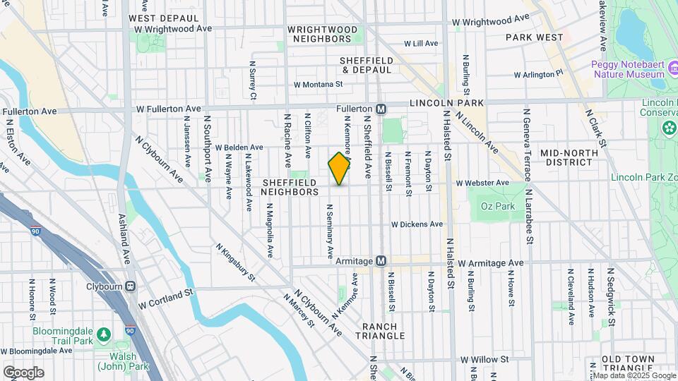 1047 W Webster Ave Map and Location Details