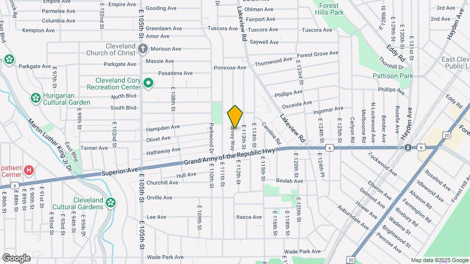 1237 E 112th St Map and Location Details