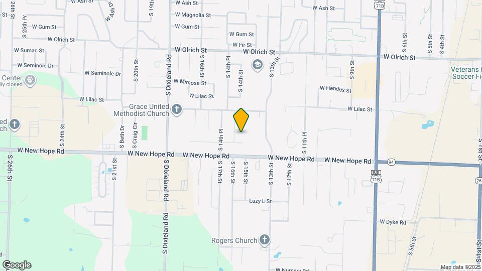 1818 S 13th Pl Map and Location Details