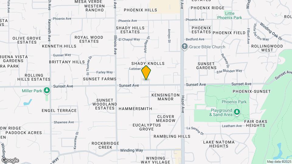 8787 Sunset Ave Map and Location Details