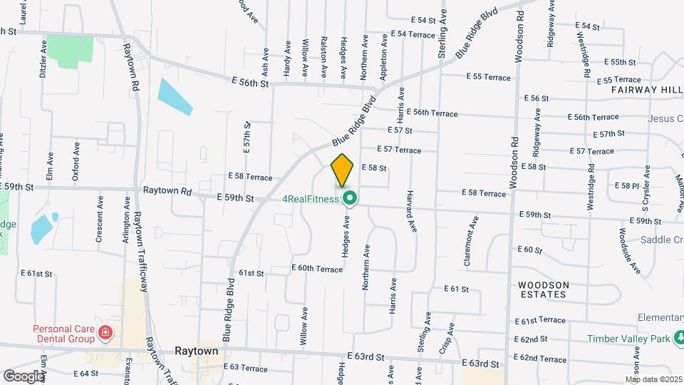 5821 Hedges Ave Map and Location Details