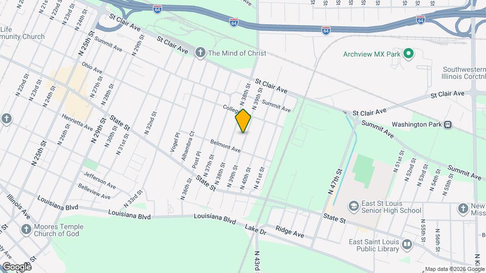725 N 39th St Map and Location Details